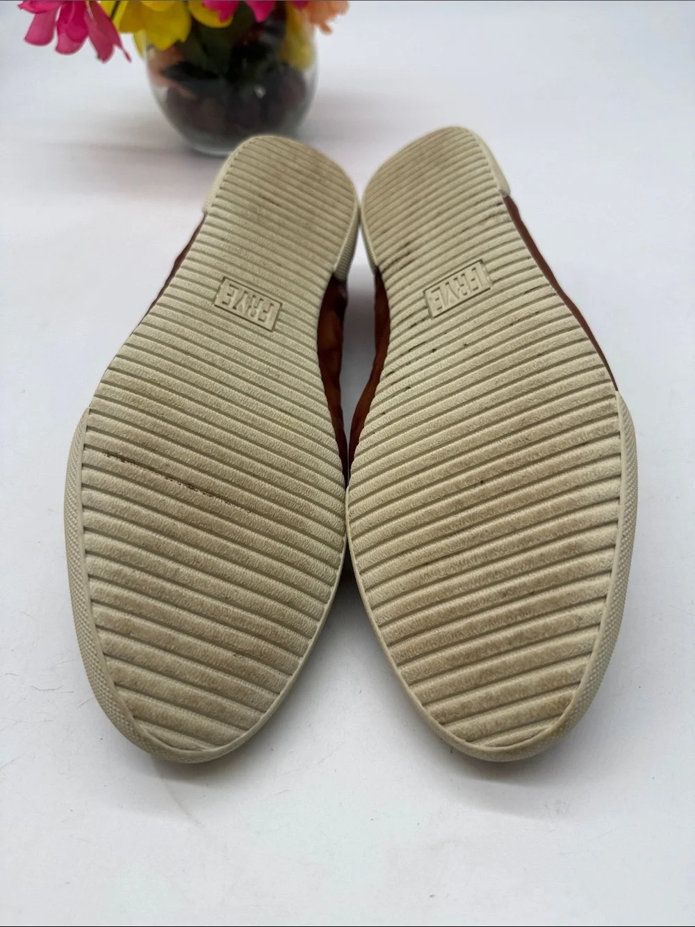 Brown Leather Slip-On Ballet Flats - Women's Casual Comfort Size 8